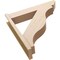 Ekena Millwork 8-in W x 40-in D x 40-in H Funston Slat Rough Cedar Woodgrain TimberThane Outlooker, Primed Tan OUTUR080X40X40FST24RCPR - alternate 6